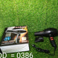 Side view of the 1500W Professional Hair Dryer, highlighting its compact build.
