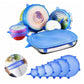 Tidy Table reusable silicone stretch lids sealing various food containers.