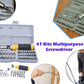 A complete 41-piece home repair tool kit featuring various sockets, bits, and a sturdy carry case.