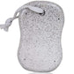 Ergonomic oval Foot Pumice Stone with a rope for easy grip and hanging.