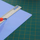 Ergonomic handle of the heavy-duty acrylic sheet cutter, showing its comfortable grip.