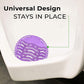Detail of the bristle design on a round urinal screen mat, engineered to eliminate splash-back.