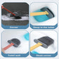 Silicone toilet brush set with its quick-dry ventilated holder, ready for hygienic bathroom cleaning.