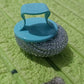 Compact and easy-to-store palm cleaning brush