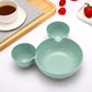 Mickey-shaped kids snack serving plate showcasing its vibrant color.