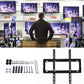Adjustable TV wall mount extended to demonstrate full motion capability.