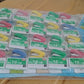 Mini stapler set with colorful staplers and staple boxes