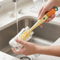 Brush for cleaning cups and flasks, featuring a silicone head for scratch-free cleaning.