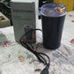 Mini coffee grinder blender ready to grind fresh coffee beans.