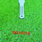 The plastic foot scrubber positioned to show its ergonomic curve and efficient callus remover surface.