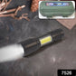 Compact handheld rechargeable mini flashlight for easy portability.