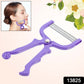 Close-up of facial threading hair removal tool showing stainless steel spring