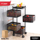 Kitchen organizer trolley showing spacious storage capacity