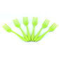 Six modern design plastic serving forks in a convenient pack for your kitchen.