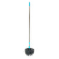 The cobweb cleaning brush demonstrating its full extension for cleaning high areas.