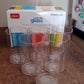 Compact pack of clear, break-resistant plastic tumblers for any occasion
