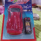 The remote control racing toy car speeding across an indoor surface, ideal for kids' fun.