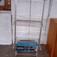 Foldable clothes drying rack on wheels suitable for indoor and outdoor laundry drying