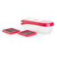 Ganesh vegetable chopper with various blade types laid out, showcasing its versatility.