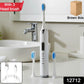 Electric toothbrush with ergonomic handle and soft bristle brush head attached