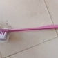 Detail of the sturdy bristles on the Velvet Wipe toilet cleaning brush.
