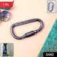 Metal utility carabiner hook securing keys and bags