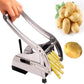 The French fries cutter machine with its removable parts laid out for easy cleaning.