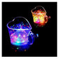 Side profile of the heart-shaped LED Glass Cup, ready for a drink.