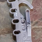 User hanging clothes on the space-saving 5-hole foldable hanger.
