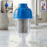 Multi-layer hard water shower filter designed for bathroom use