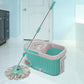 Ganesh 360 Spin Mop with Wheels, showcasing auto-fold handle and microfiber head.