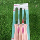 All three stainless steel cake icing spatulas from the set arranged for a clear product view.
