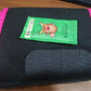 Side view of the black neoprene waist support belt, emphasizing its contoured design.