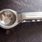 Top-down view of the high-quality stainless steel lemon squeezer.