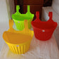 Decorative plastic hanging planter enhancing the aesthetic of a modern Indian home.