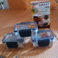 Neutral image showing kitchen storage container set from top view