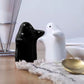Modern ceramic salt and pepper shakers set with couple hug design