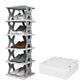 Organivo 6-layer foldable shoe rack, neatly packaged for delivery.