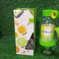 BPA-free fruit infuser water bottle with a secure twist-off bottom.