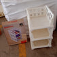 3-layer foldable storage cart, stackable for organizing various items.