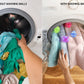 Top view of a pack of 4 eco-conscious laundry balls for a healthier wash.