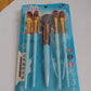 Complete set of 5 professional makeup brushes by BeautyBare with compact size
