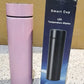 Modern pink thermal flask water bottle with digital temperature feature