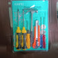 Using the 7-piece hand tool kit with magnetic wristband during repair work