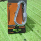 Detailed view of the snap hook's robust spring mechanism.