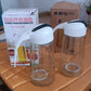 Stylish kitchen glass oil bottle dispenser with automatic lid