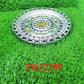 Shiny silver plated thali, a spiritual centerpiece for any Indian home.