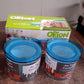The complete 2-piece airtight kitchen jar set with black lids, ready for use in any home.