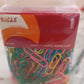 Various color paper clips displayed to show anti-rust metal design
