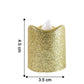 Glitter LED tealight candles arranged to enhance ambience